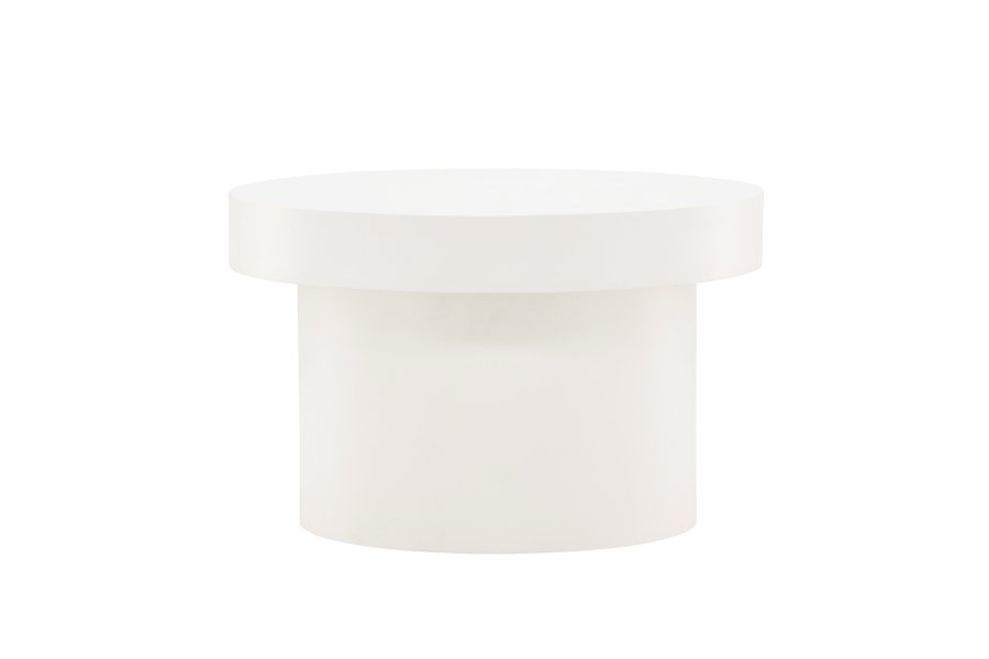 VENTURE DESIGN Malung sofabord, rund - hvid MDF (80)