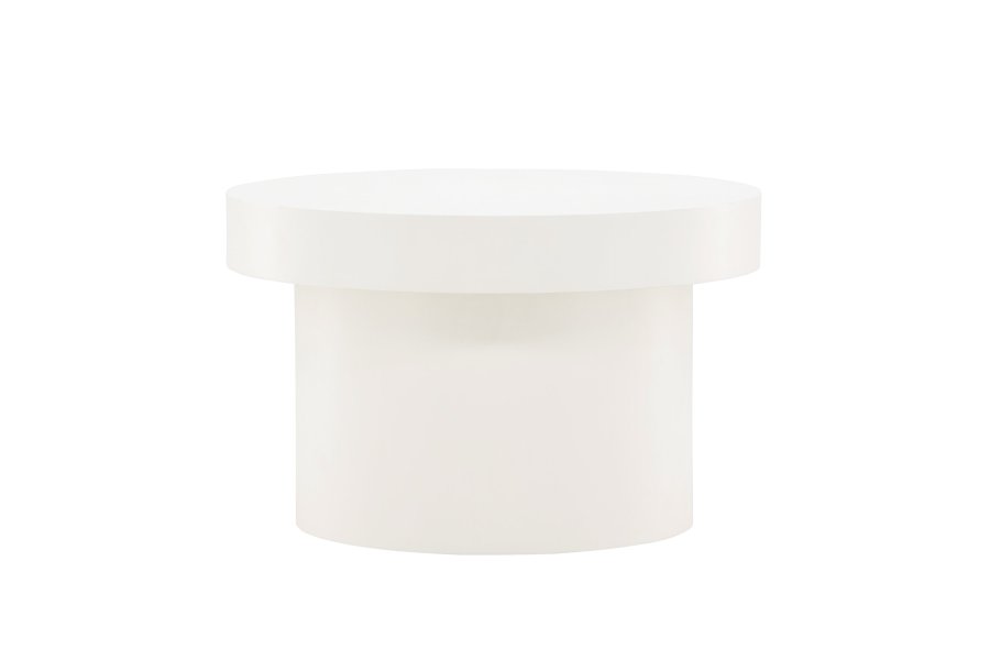 VENTURE DESIGN Malung sofabord, rund - hvid MDF (80)