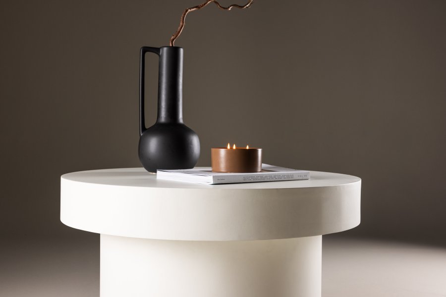 VENTURE DESIGN Malung sofabord, rund - hvid MDF (80)