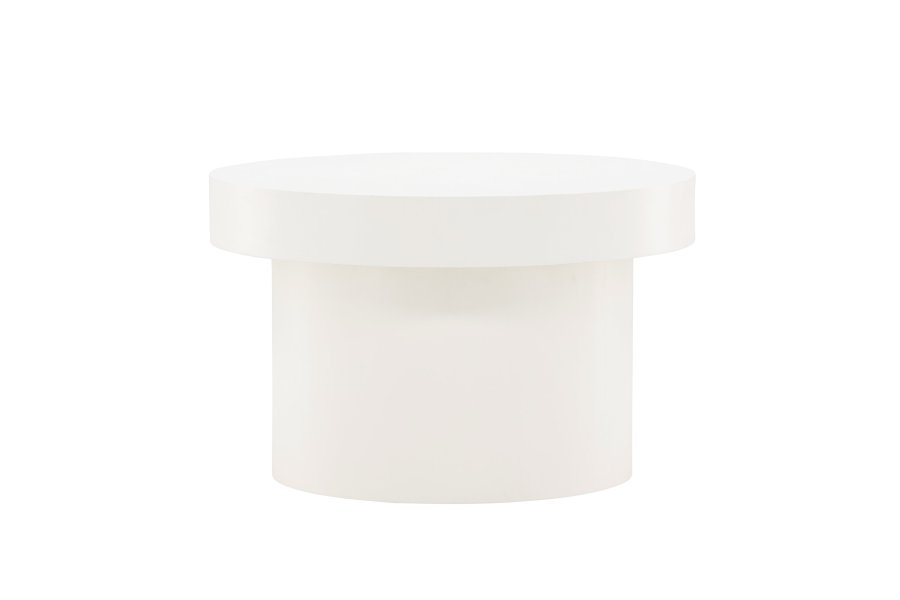 VENTURE DESIGN Malung sofabord, rund - hvid MDF (80)