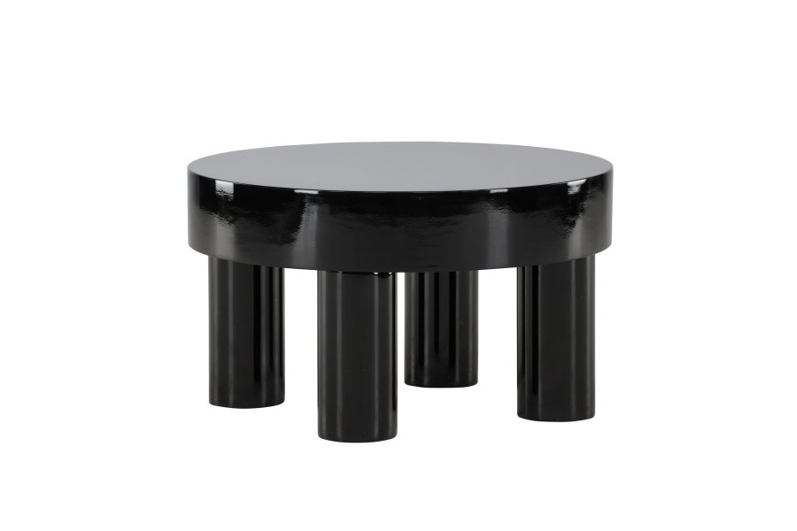 VENTURE DESIGN Varberg sofabord, rund - blank sort MDF (60)