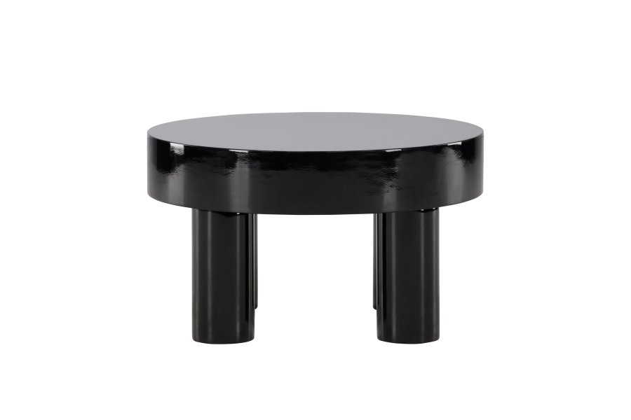 VENTURE DESIGN Varberg sofabord, rund - blank sort MDF (60)