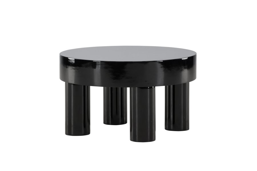 VENTURE DESIGN Varberg sofabord, rund - blank sort MDF (60)