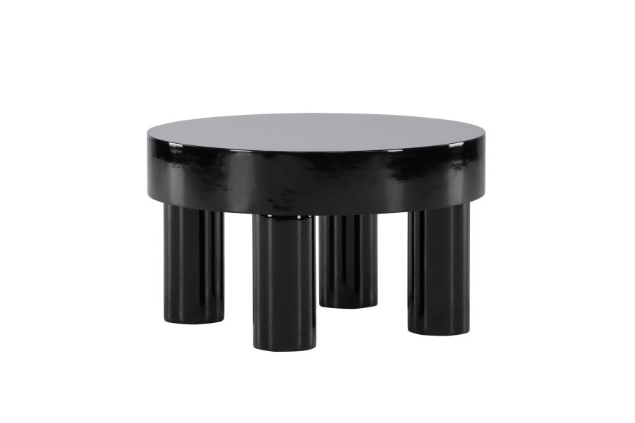 VENTURE DESIGN Varberg sofabord, rund - blank sort MDF (60)