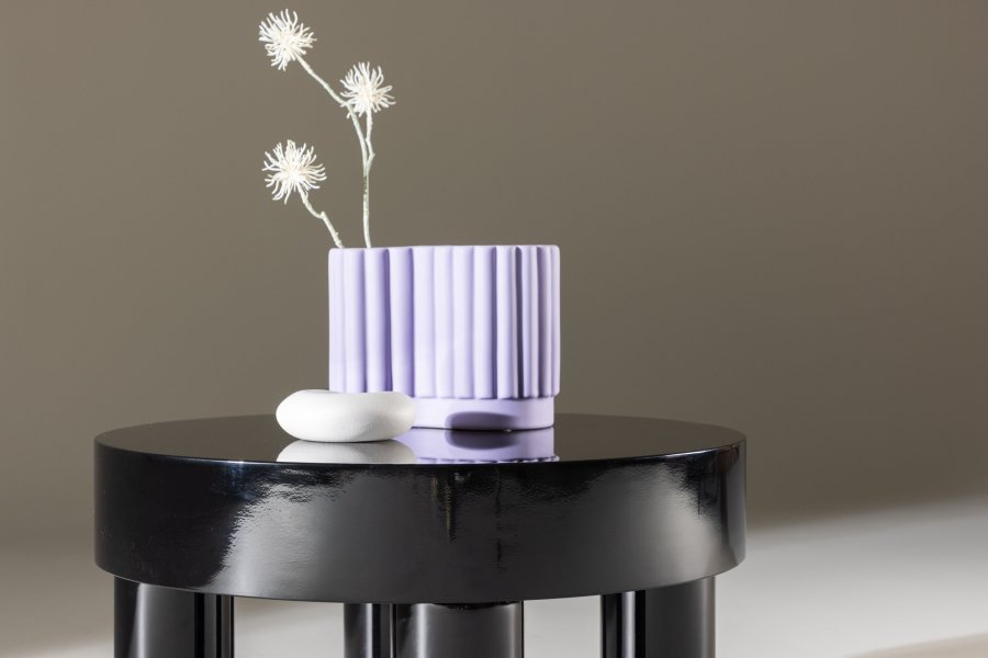 VENTURE DESIGN Varberg sofabord, rund - blank sort MDF (60)