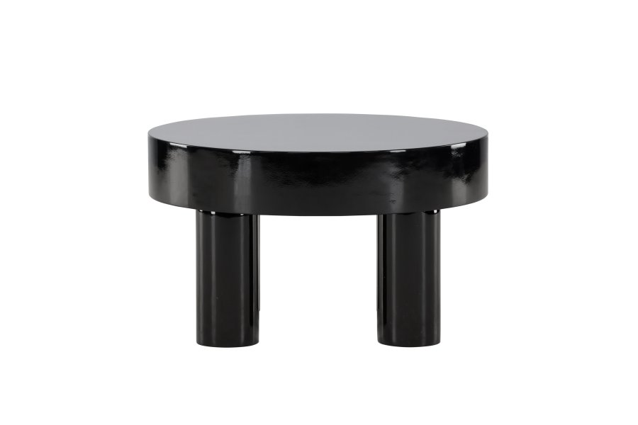 VENTURE DESIGN Varberg sofabord, rund - blank sort MDF (60)