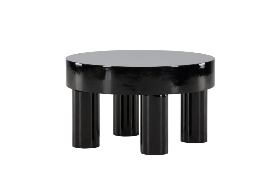 VENTURE DESIGN Varberg sofabord, rund - blank sort MDF (60)