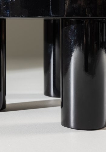 VENTURE DESIGN Varberg sofabord, rund - blank sort MDF (60)