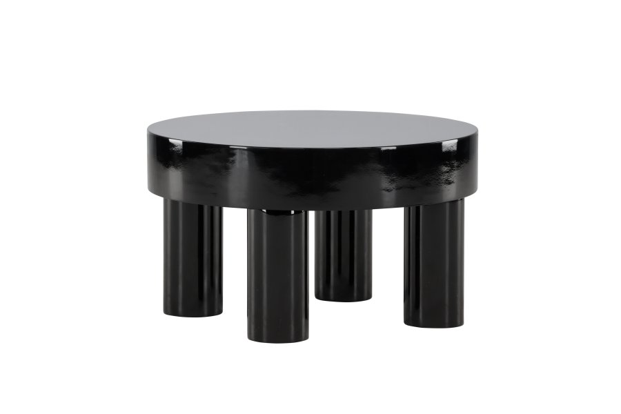 VENTURE DESIGN Varberg sofabord, rund - blank sort MDF (60)