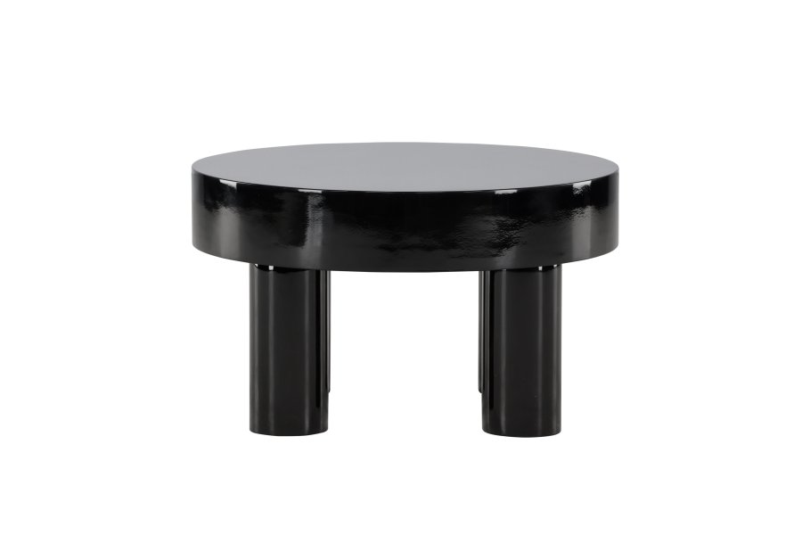 VENTURE DESIGN Varberg sofabord, rund - blank sort MDF (60)