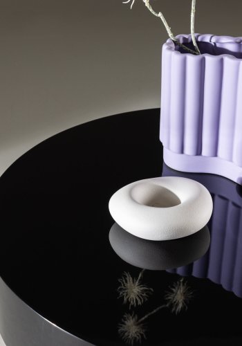 VENTURE DESIGN Varberg sofabord, rund - blank sort MDF (60)