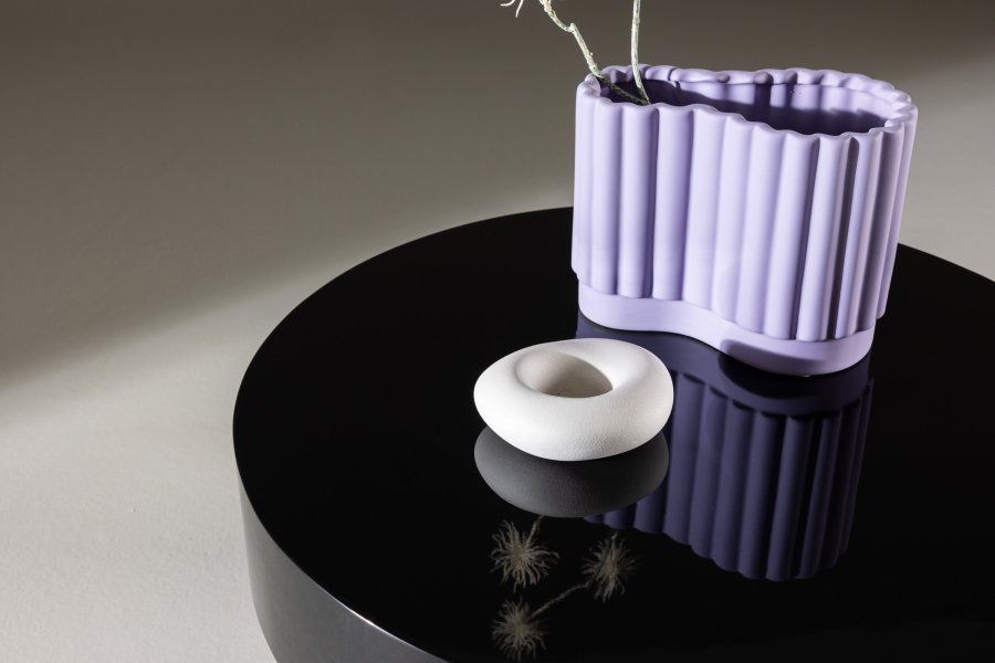 VENTURE DESIGN Varberg sofabord, rund - blank sort MDF (60)