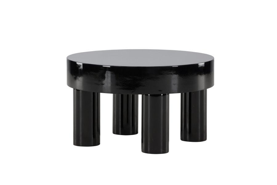 VENTURE DESIGN Varberg sofabord, rund - blank sort MDF (60)