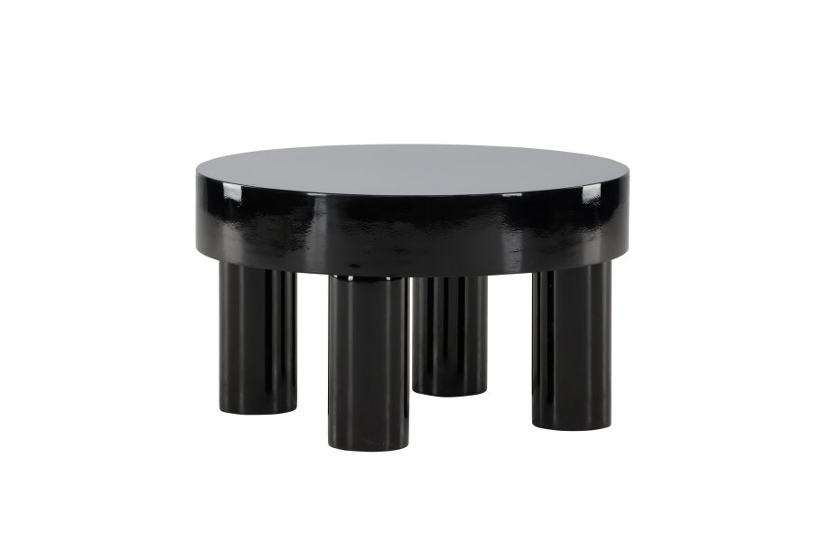 VENTURE DESIGN Varberg sofabord, rund - blank sort MDF (60)