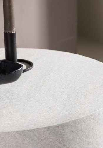 VENTURE DESIGN York sofabord, rund - gr betonlook MDF (50)