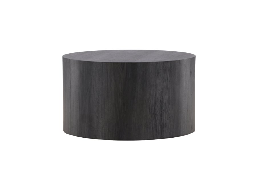 VENTURE DESIGN York sofabord, rund - sort MDF - (80)