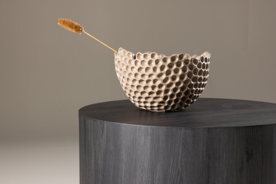 VENTURE DESIGN York sofabord, rund - sort MDF - (80)