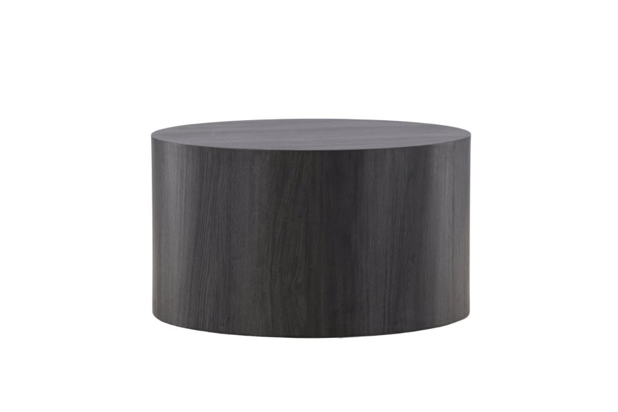 VENTURE DESIGN York sofabord, rund - sort MDF - (80)