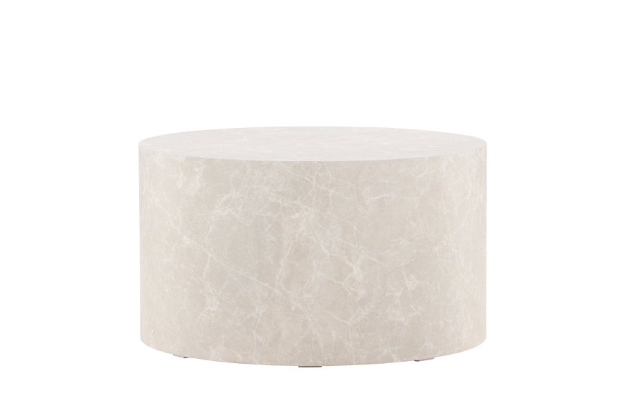 VENTURE DESIGN York sofabord, rund - beige MDF (80)