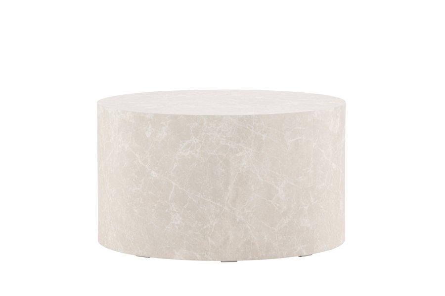 VENTURE DESIGN York sofabord, rund - beige MDF (80)