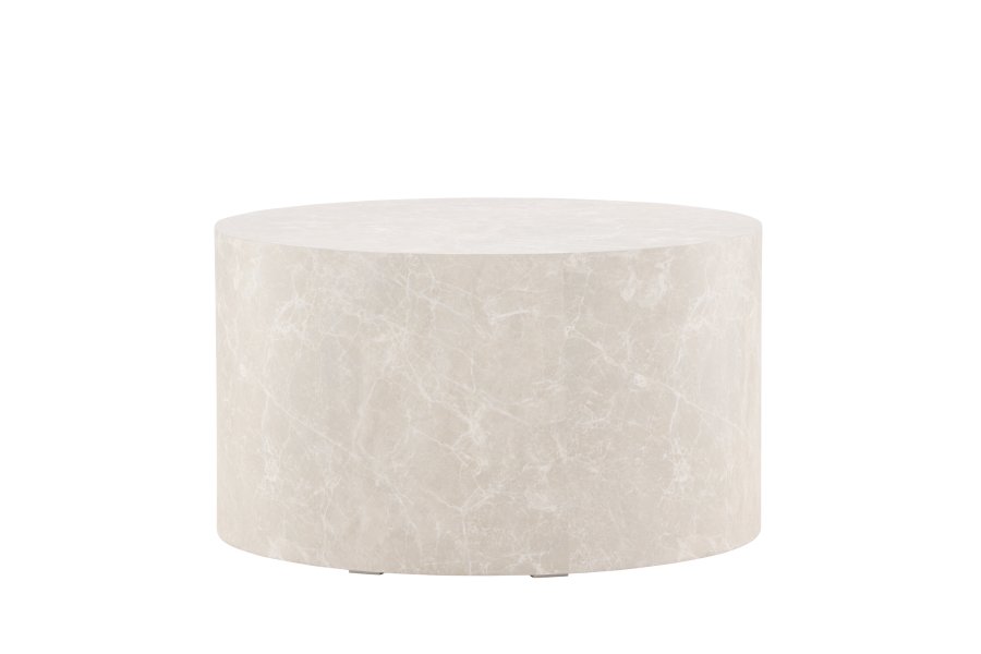 VENTURE DESIGN York sofabord, rund - beige MDF (80)