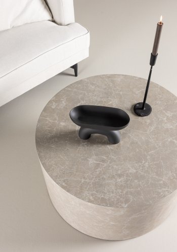 VENTURE DESIGN York sofabord, rund - beige MDF (80)