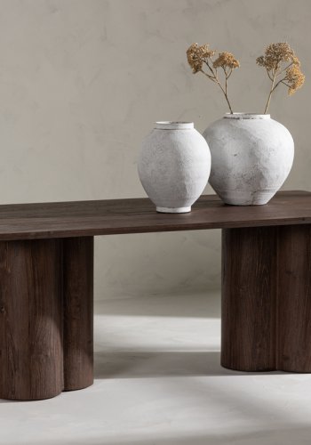 VENTURE DESIGN Olivia sofabord, rektangulr - mocca 3D-papir MDF (60x120)