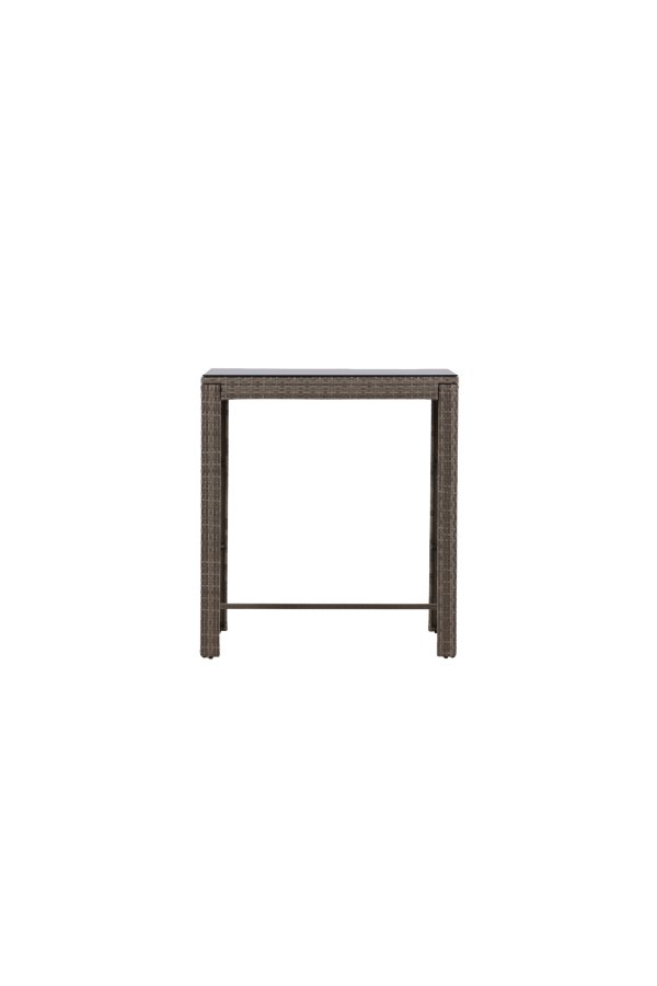 VENTURE DESIGN Alo udendrs barbord, rektangulr - glas, gr polyrattan og stl (100x60)
