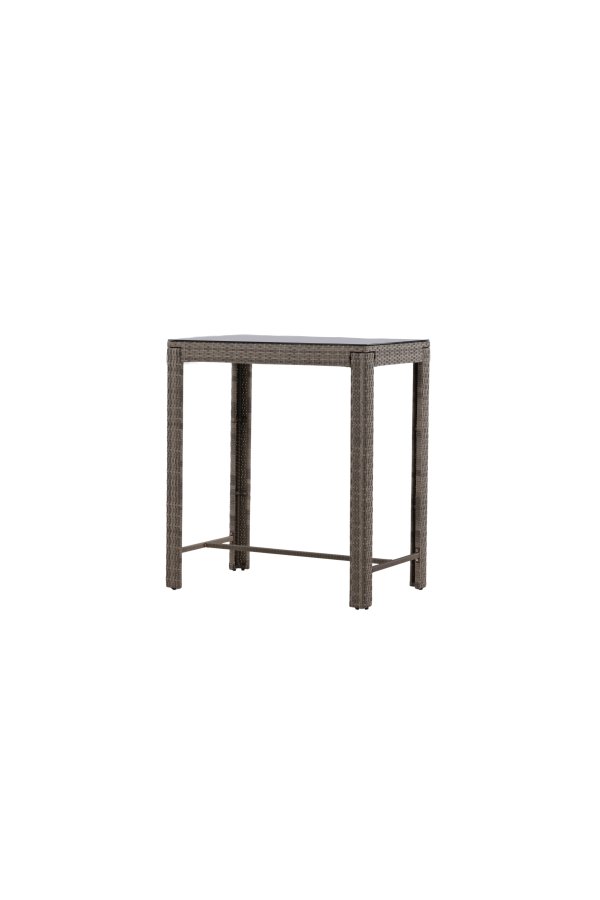 VENTURE DESIGN Alo udendrs barbord, rektangulr - glas, gr polyrattan og stl (100x60)