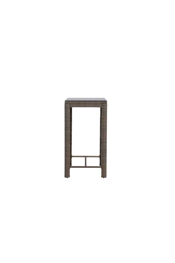 VENTURE DESIGN Alo udendrs barbord, rektangulr - glas, gr polyrattan og stl (100x60)