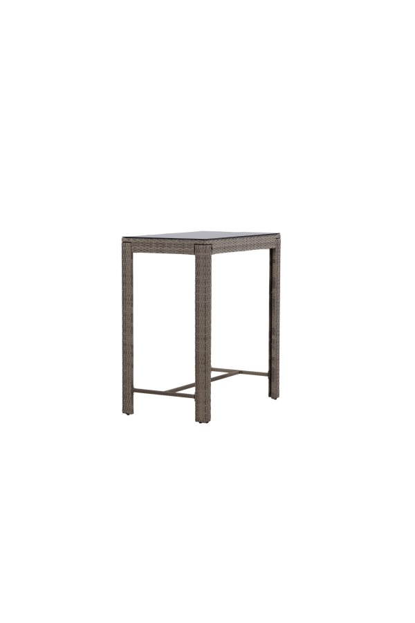 VENTURE DESIGN Alo udendrs barbord, rektangulr - glas, gr polyrattan og stl (100x60)