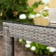 VENTURE DESIGN Alo udendrs barbord, rektangulr - glas, gr polyrattan og stl (100x60)
