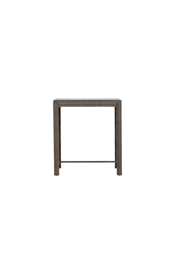 VENTURE DESIGN Alo udendrs barbord, rektangulr - glas, gr polyrattan og stl (100x60)