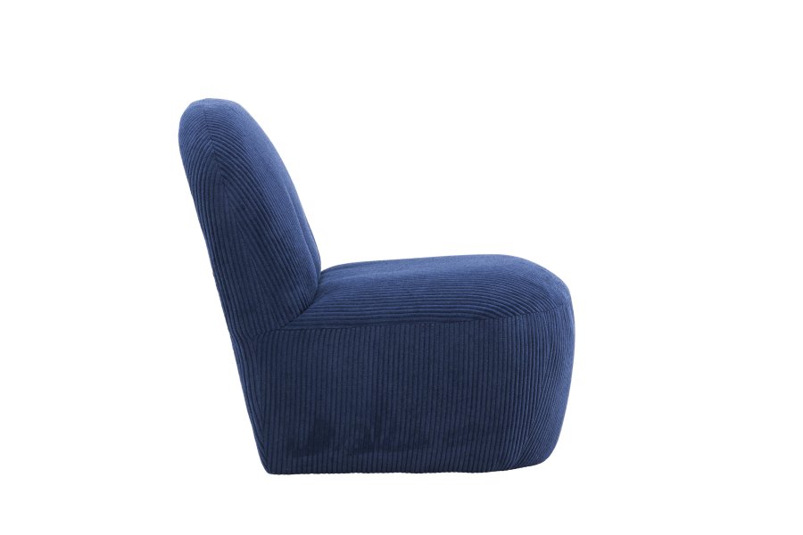 VENTURE DESIGN Mahla loungestol - marinebl polyester fljl og plastik