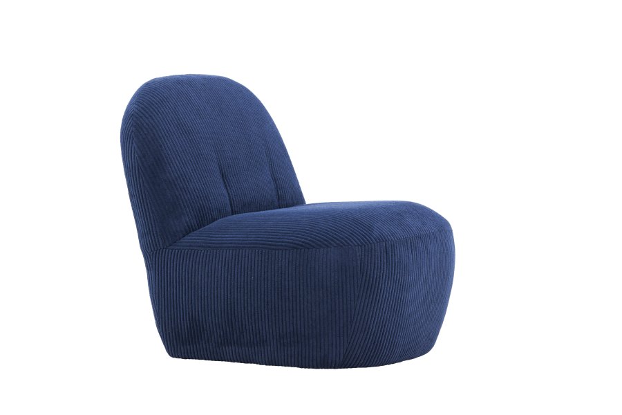 VENTURE DESIGN Mahla loungestol - marinebl polyester fljl og plastik