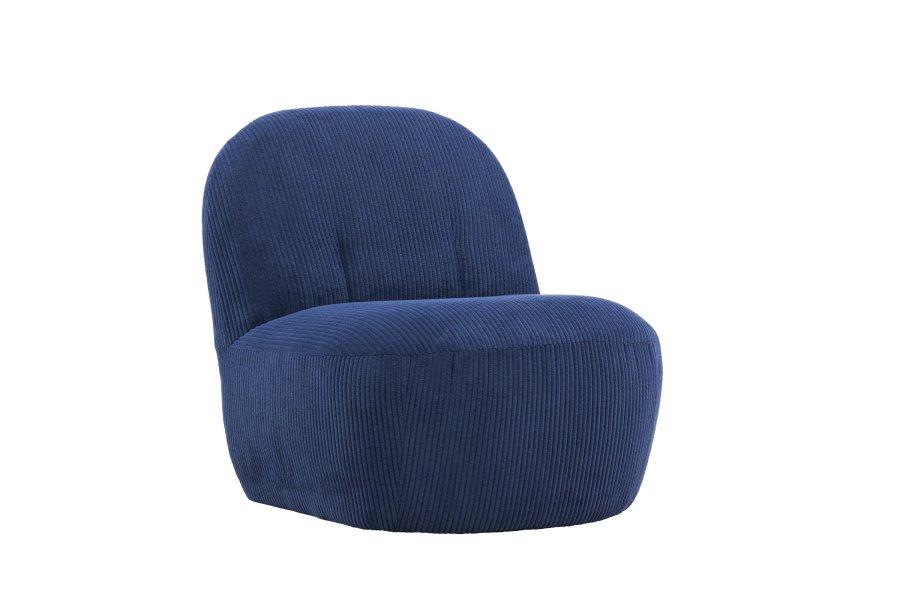 VENTURE DESIGN Mahla loungestol - marinebl polyester fljl og plastik