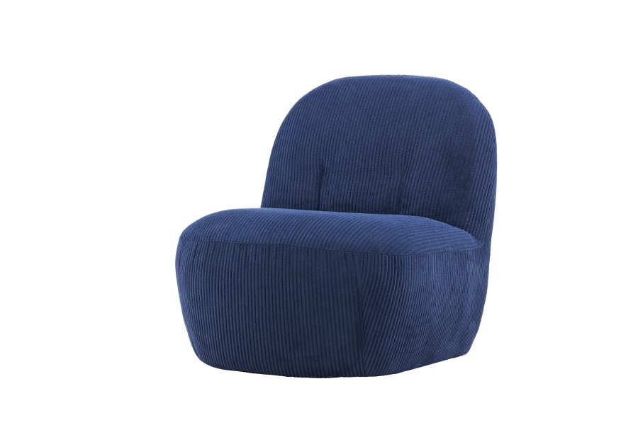 VENTURE DESIGN Mahla loungestol - marinebl polyester fljl og plastik