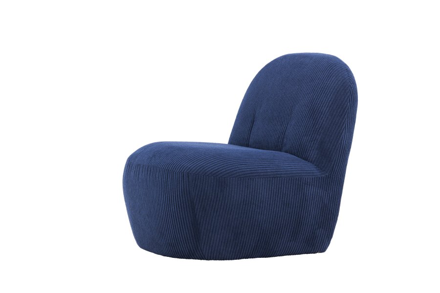 VENTURE DESIGN Mahla loungestol - marinebl polyester fljl og plastik