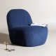 VENTURE DESIGN Mahla loungestol - marinebl polyester fljl og plastik