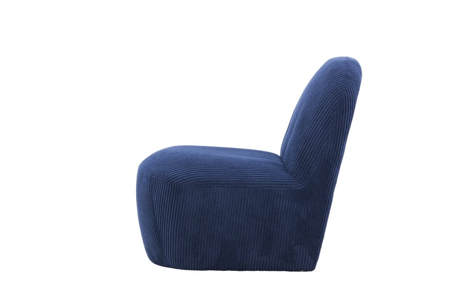 VENTURE DESIGN Mahla loungestol - marinebl polyester fljl og plastik