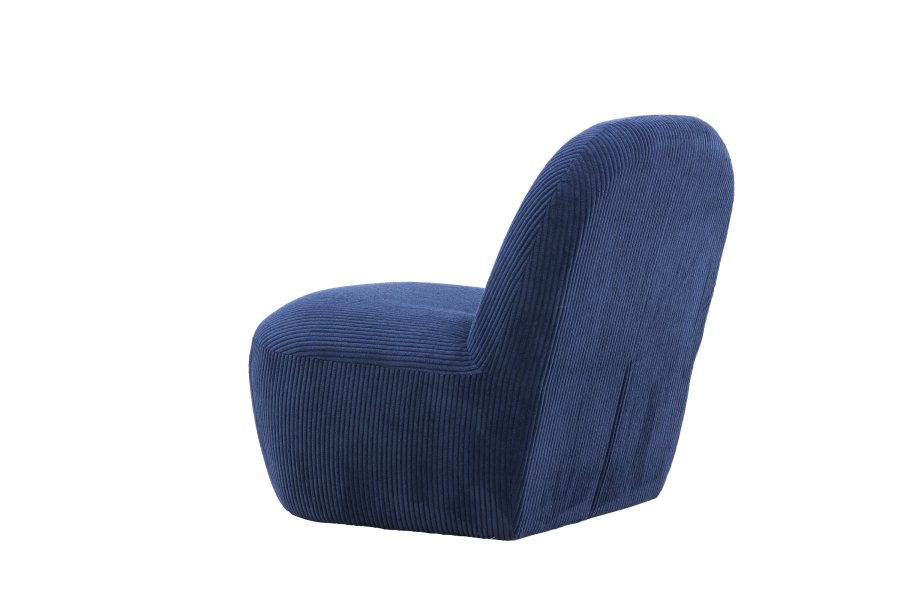 VENTURE DESIGN Mahla loungestol - marinebl polyester fljl og plastik