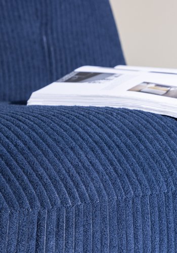 VENTURE DESIGN Mahla loungestol - marinebl polyester fljl og plastik