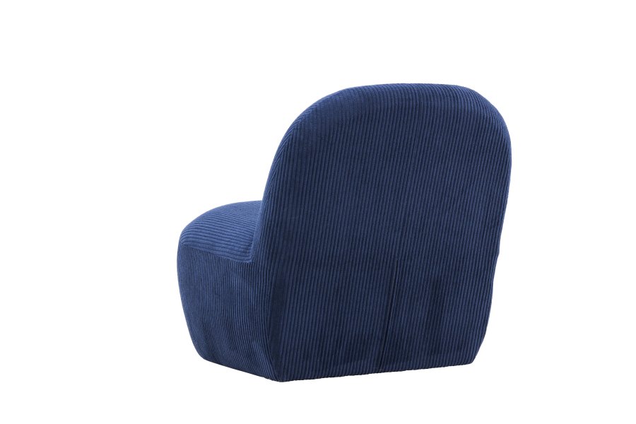 VENTURE DESIGN Mahla loungestol - marinebl polyester fljl og plastik