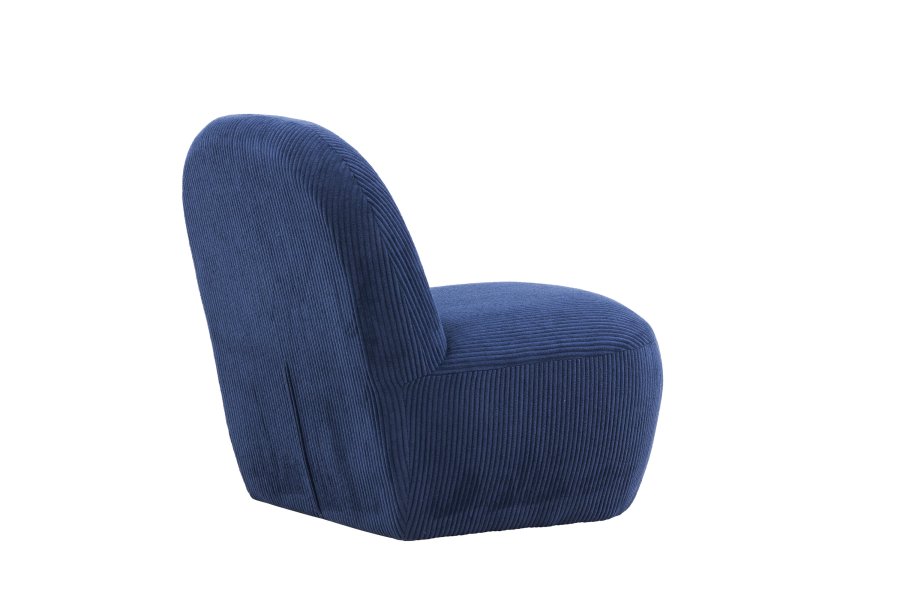 VENTURE DESIGN Mahla loungestol - marinebl polyester fljl og plastik
