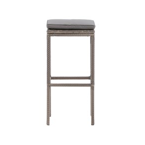 VENTURE DESIGN Alo udendrs barstol, m. fodsttte - gr polyrattan og aluminium