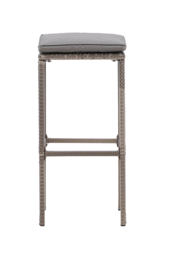 VENTURE DESIGN Alo udendrs barstol, m. fodsttte - gr polyrattan og aluminium