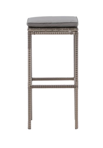 VENTURE DESIGN Alo udendrs barstol, m. fodsttte - gr polyrattan og aluminium