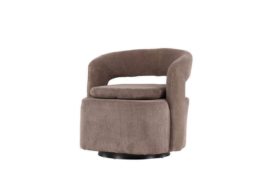 VENTURE DESIGN Laurel lnestol, m. armln - brun Manchester fljl og stl