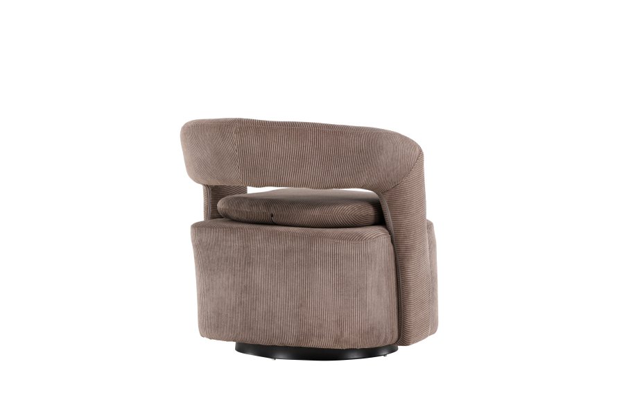 VENTURE DESIGN Laurel lnestol, m. armln - brun Manchester fljl og stl