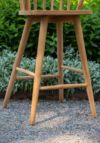 VENTURE DESIGN Bullerbyggd udendrs barstol, m. rygln og fodsttte - natur teaktr